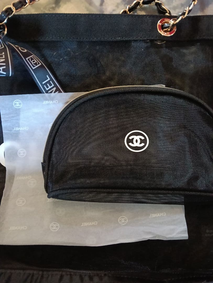 CHANEL メッシュトートバッグ＆ポーチセット