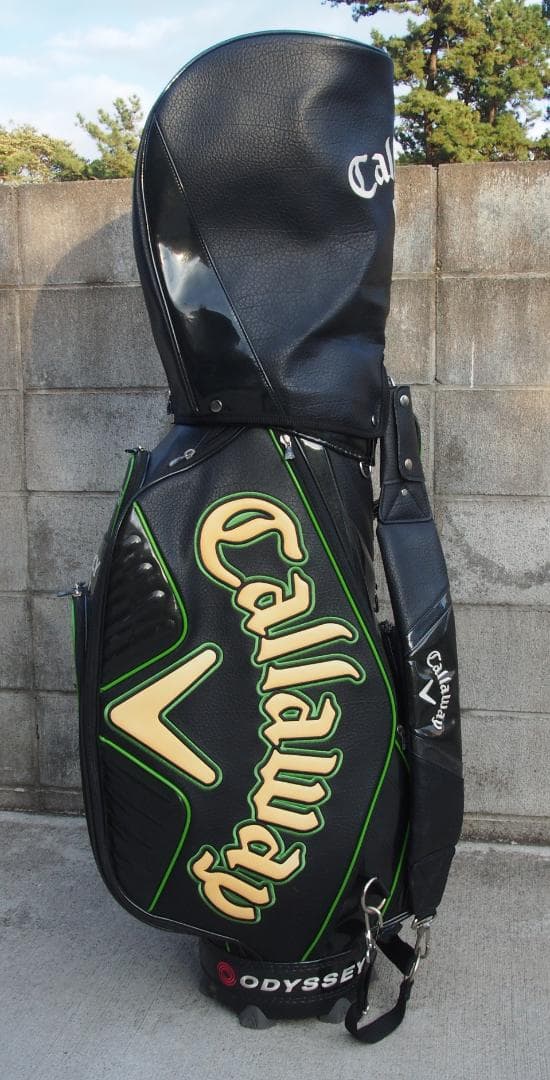 石川遼プロ使用モデル キャロウェイ 合成皮革 3点式 プロモデル キャディバッグ