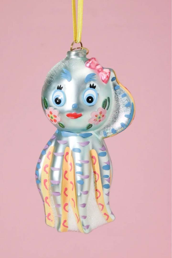 【ナタリー・レテ】オーナメント ホワイト・オクトパス　白タコのオーナメント