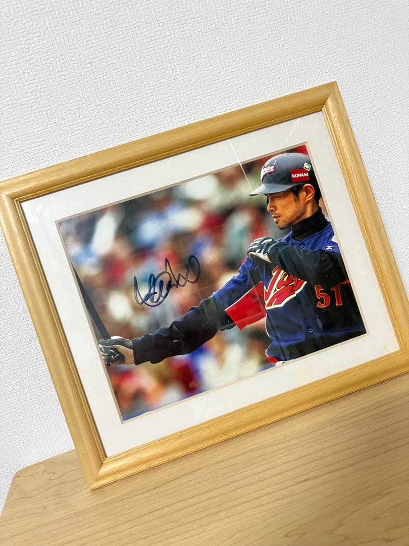 【希少品】イチロー　直筆サイン写真　額縁セット