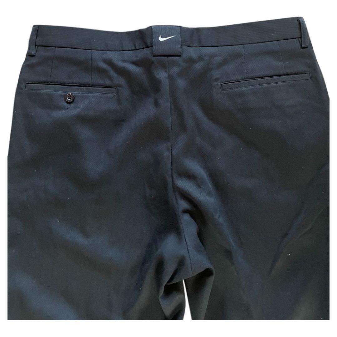 NIKE スラックスパンツ　ポリエステル　BLK無地GOLF 36 ゴルフ