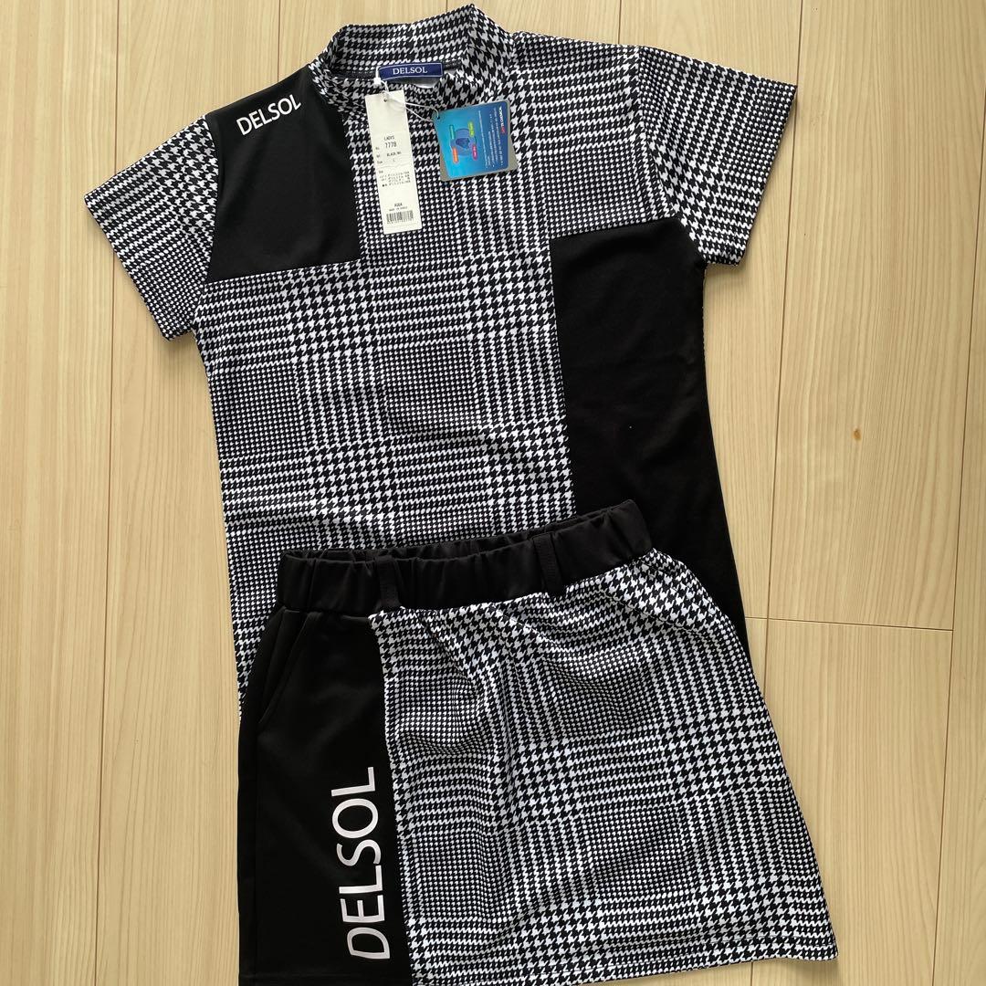 ゴルフレディースウェア　DELSOL チェック柄 セットアップ