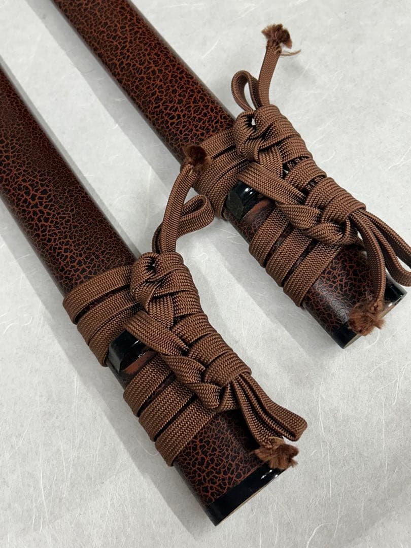 模造刀 刀 日本刀 武具 大小2本セット　鶴透かし鍔　美品 コレクション