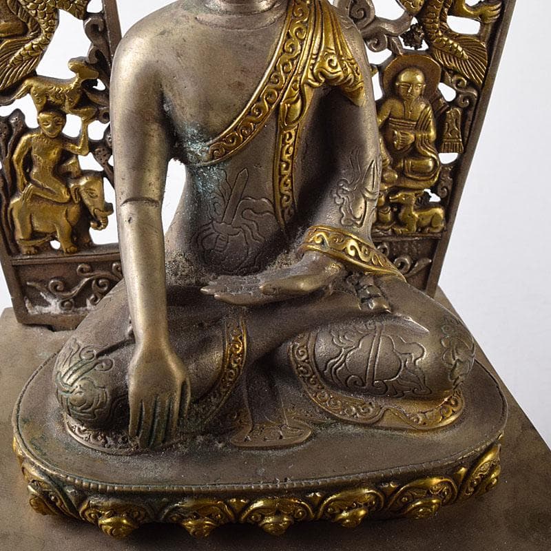 仏教美術　古銅塗金　チベット仏　仏像　置物　V　7815