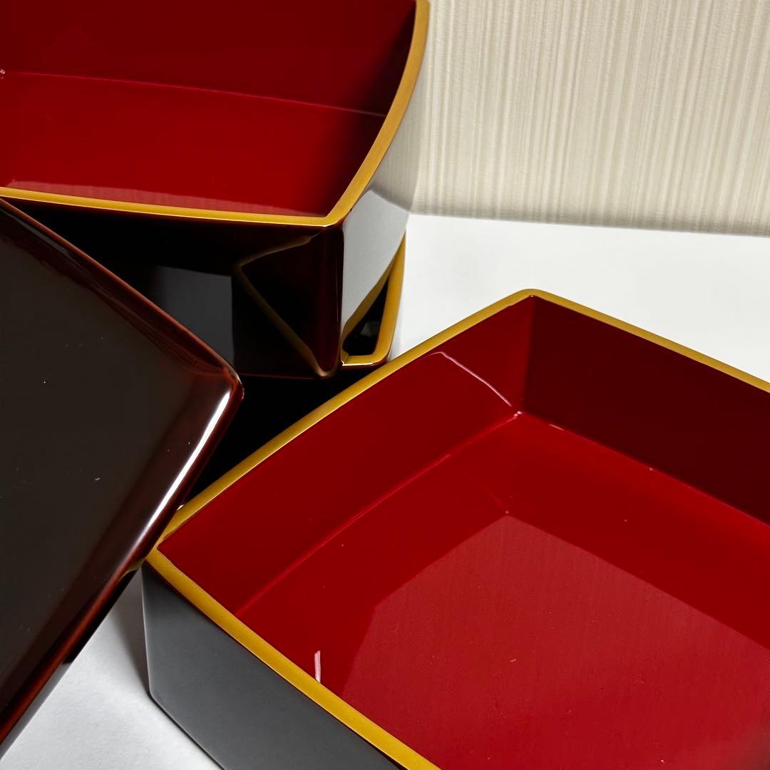 越前漆器　重箱　6寸 3段