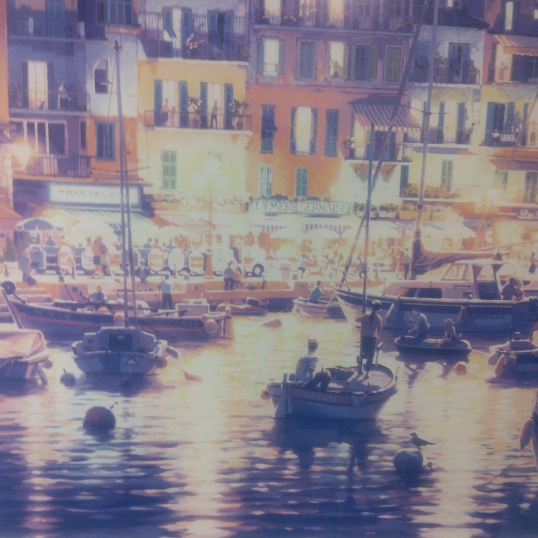 笹倉鉄平　ヴィルフランシュ　中古　大判額装アートポスター