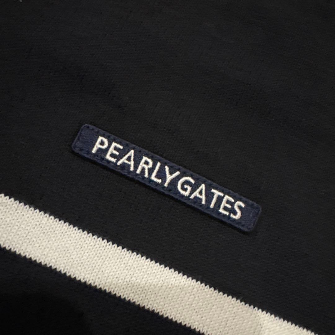 パーリーゲイツ☆新品 配色ボーダーコットンクルーネックニット