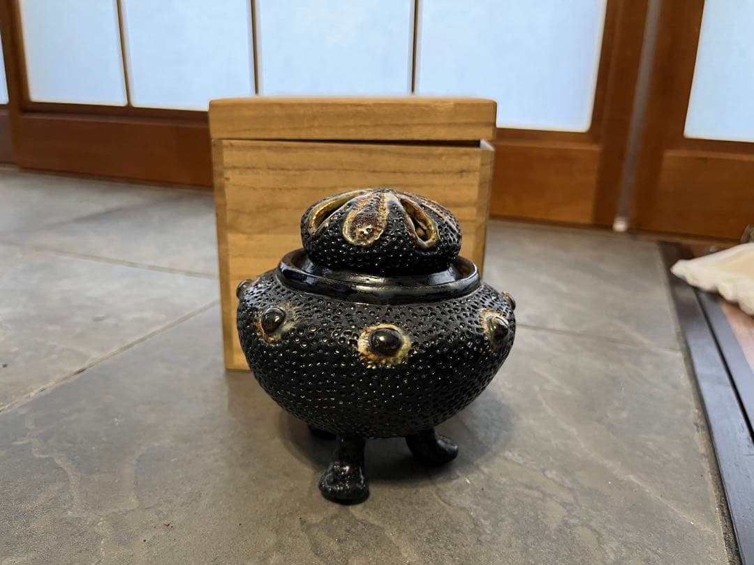 香炉　玉峰作品　人間国宝