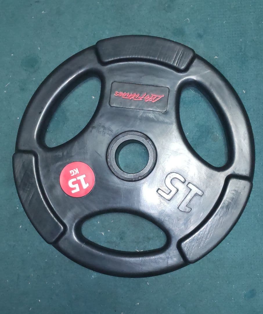 オリンピック プレート ライフフィットネス 15kgプレート2枚