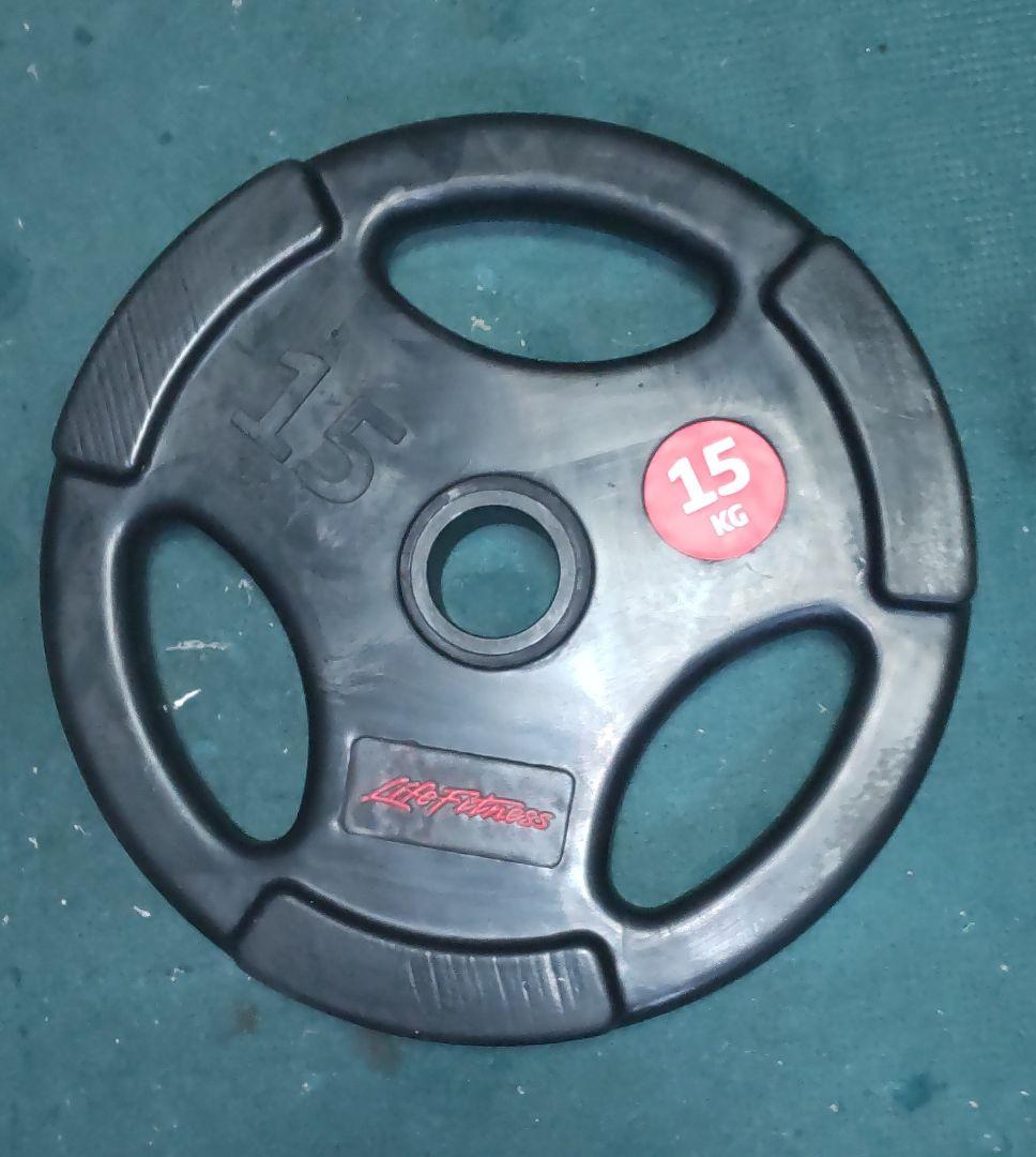 オリンピック プレート ライフフィットネス 15kgプレート2枚
