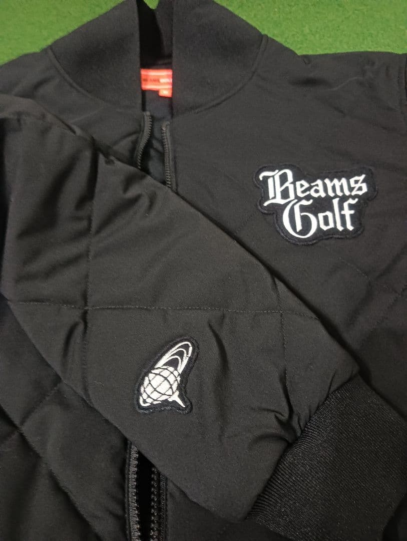 BEAMSGOLF　ORANGELABEL　格子キルト切り替えジップブルゾン
