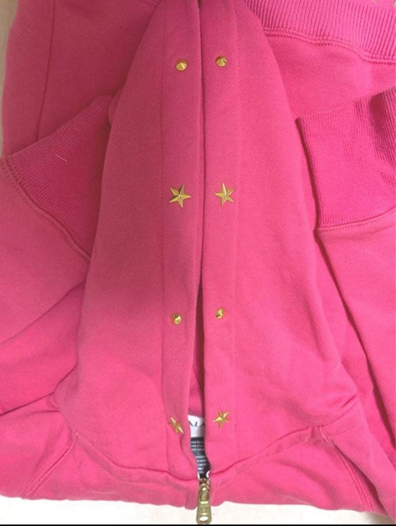 MARK&LONA フード付きピンクジャケット