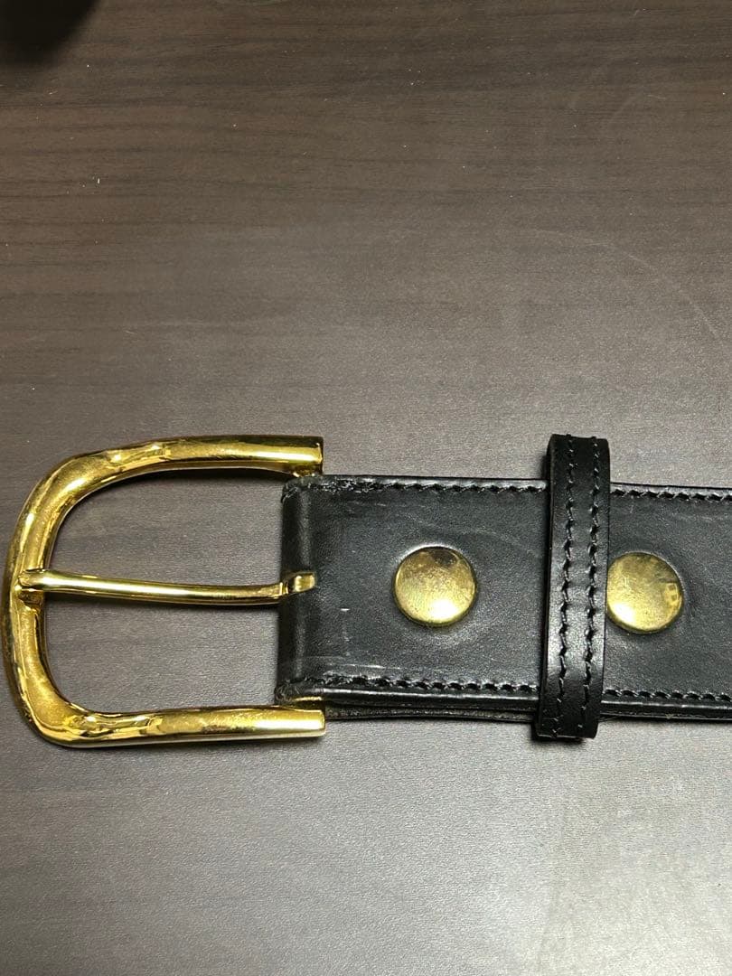 〈美品〉VOLK V-9 LEATHER BELT ブラック