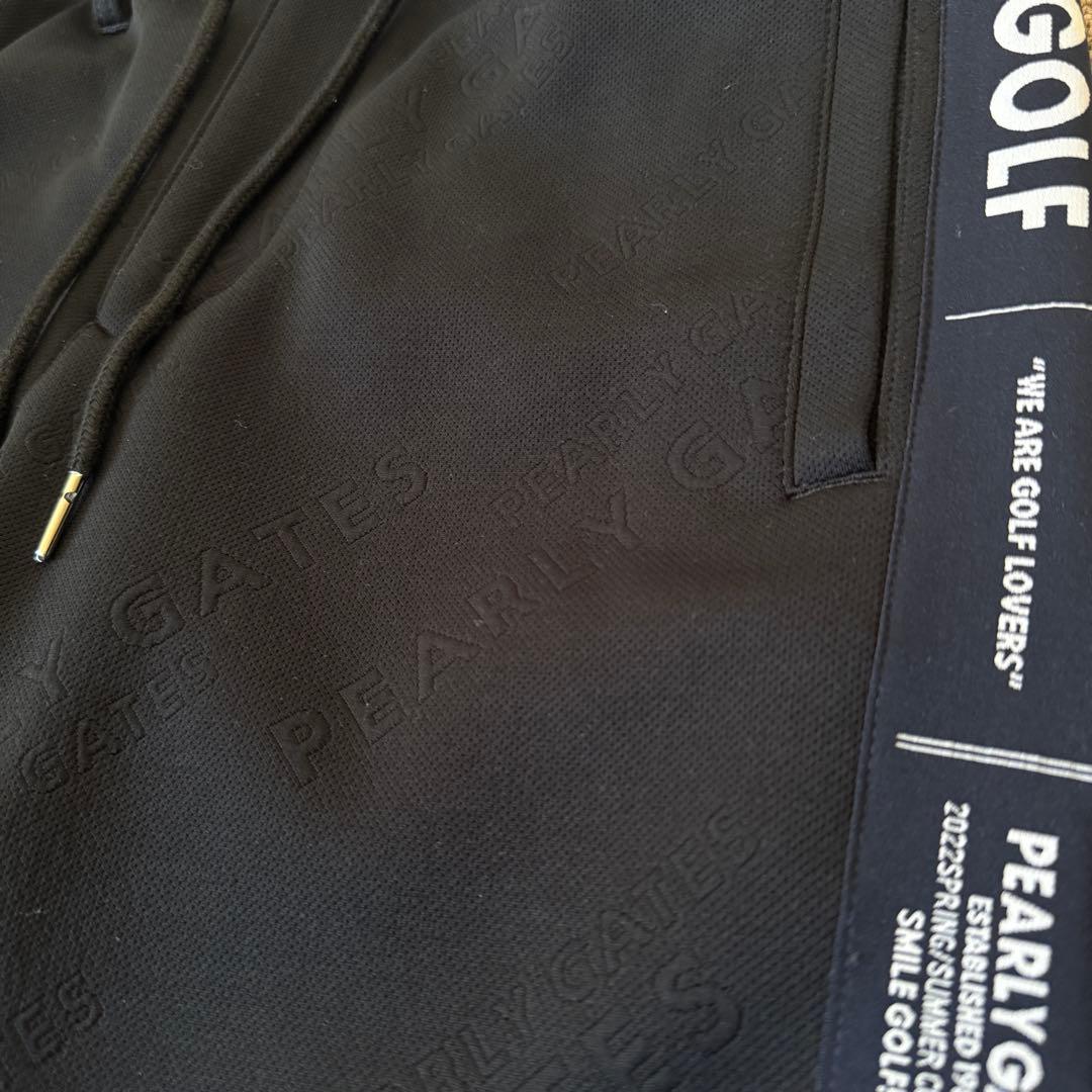 現行モデル　美品　パーリーゲイツ　ジョガーパンツ　L〜XL相当　黒　総柄　5