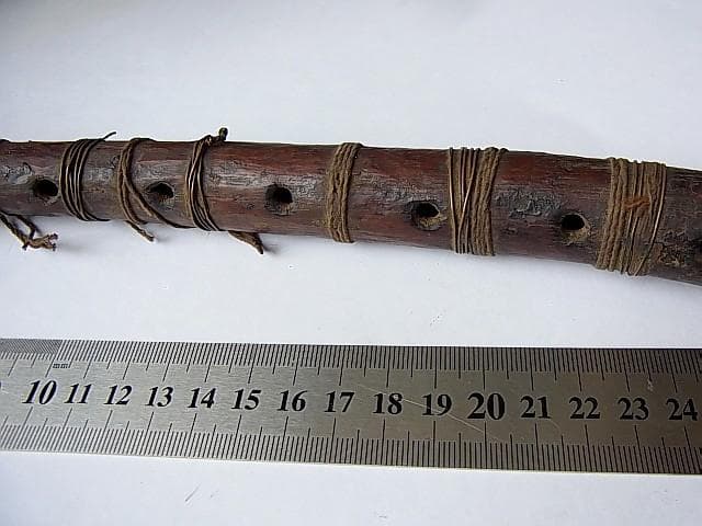 ★W2702★ネパール 古い 笛 シャーナイ リード楽器 瞑想 仏具