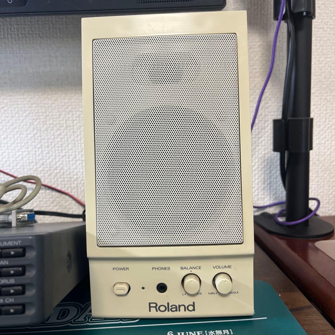 値下Roland SC-88VL GS音源モジュール とモニタースピーカーセット