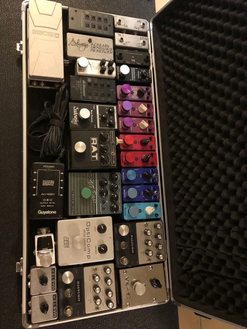 ギターベースエフェクター ペダルボード ケース付き