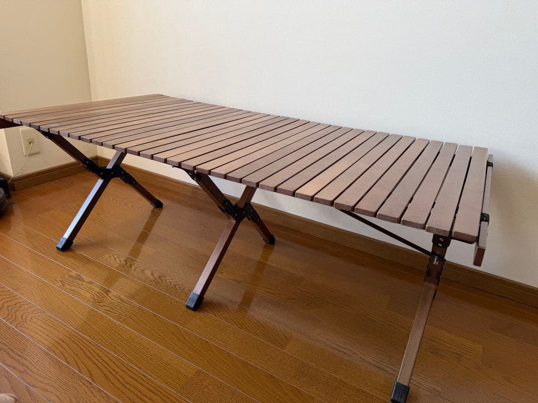 【美品】Hilanderロールトップテーブル 120cm ダークブラウン