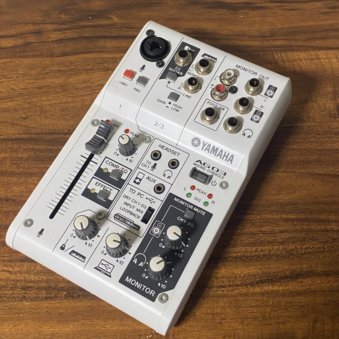 YAMAHA AG03 USBミキサー ホワイト 中古