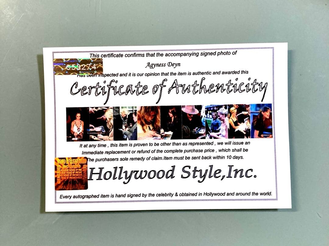 アギネス・ディーン直筆サイン入り写真…Agyness Deyn…スーパーモデル…