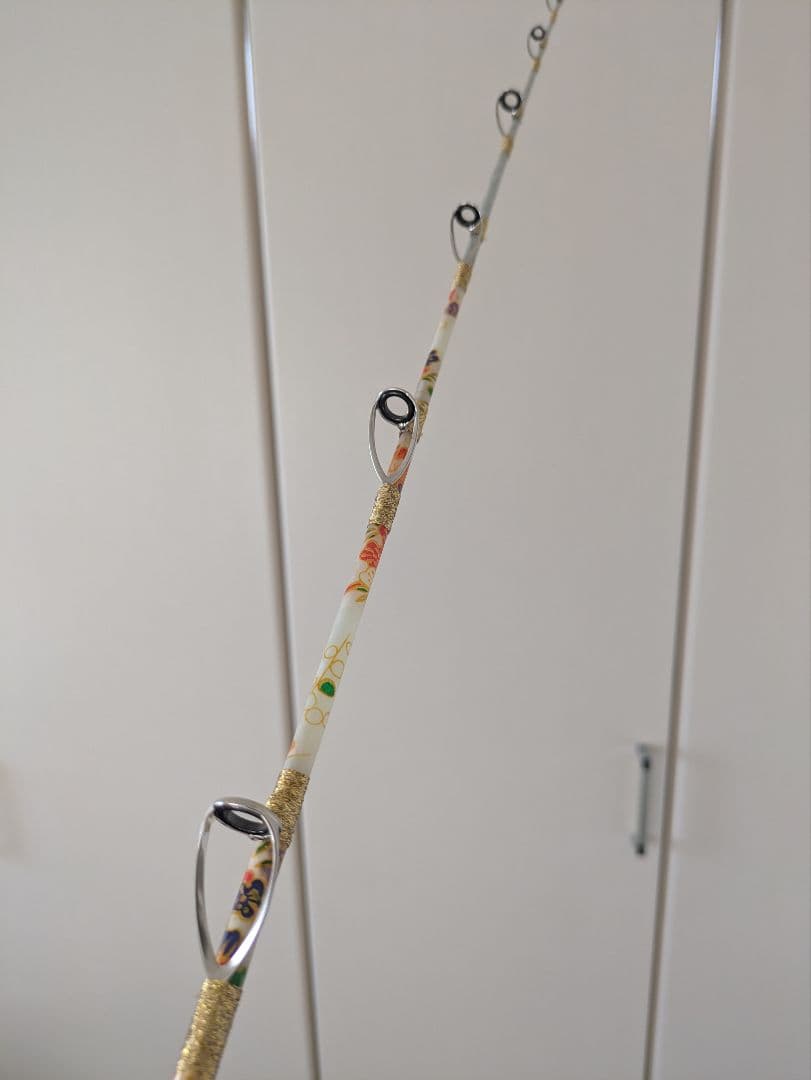 伊勢海老竿　穴釣り　テトラ釣り　布袋竹　和紙　ハンドメイド