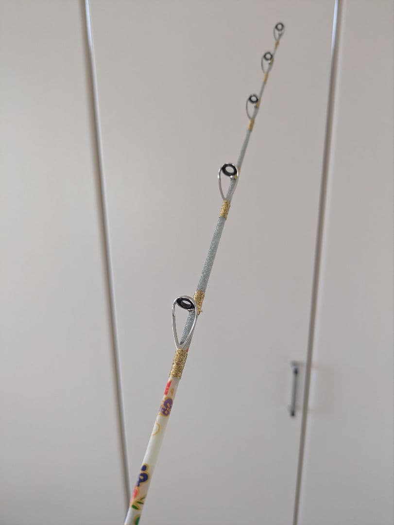 伊勢海老竿　穴釣り　テトラ釣り　布袋竹　和紙　ハンドメイド