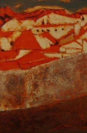 三岸節子、「小さな町（アンダルシア）」、厳選、希少画集・額装画