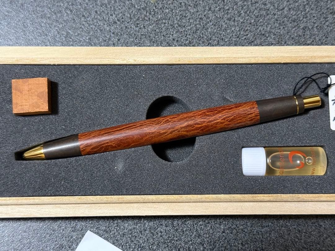 ￼*、様 新品 稀少 保証書有り 野原工芸 斑紋黒染色 シーオーク シャーペン