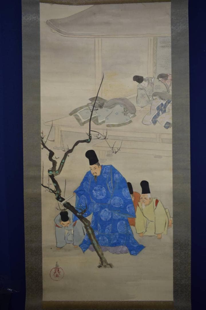 不詳/作者不詳/菅原道真公図/人物図/梅図/布袋屋掛軸HJ-401