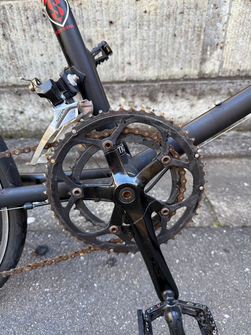 KHS P20 ブラック 20インチ折りたたみ自転車 ブルホーン