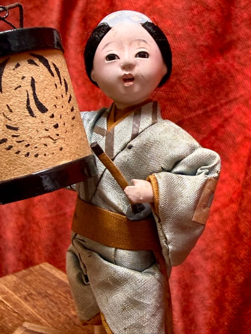 豆市松人形 日本人形 提灯 衣装人形 風俗人形