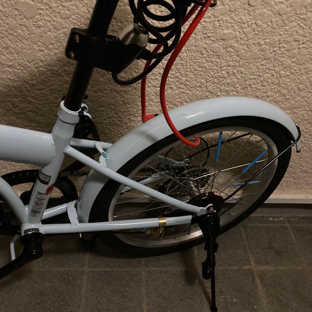完成品　折りたたみ　自転車　20インチ　6段変速　美品　引き取り