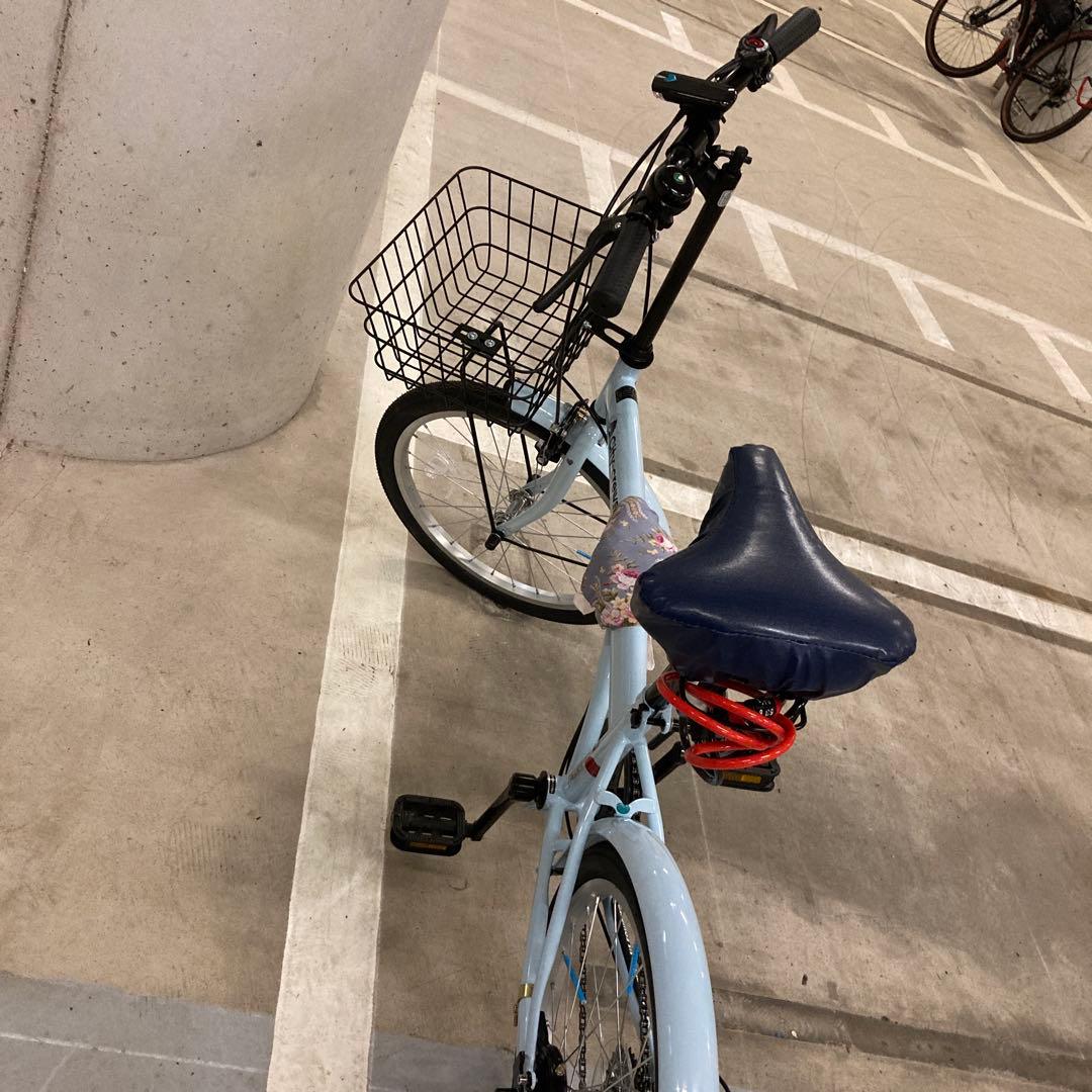 完成品　折りたたみ　自転車　20インチ　6段変速　美品　引き取り