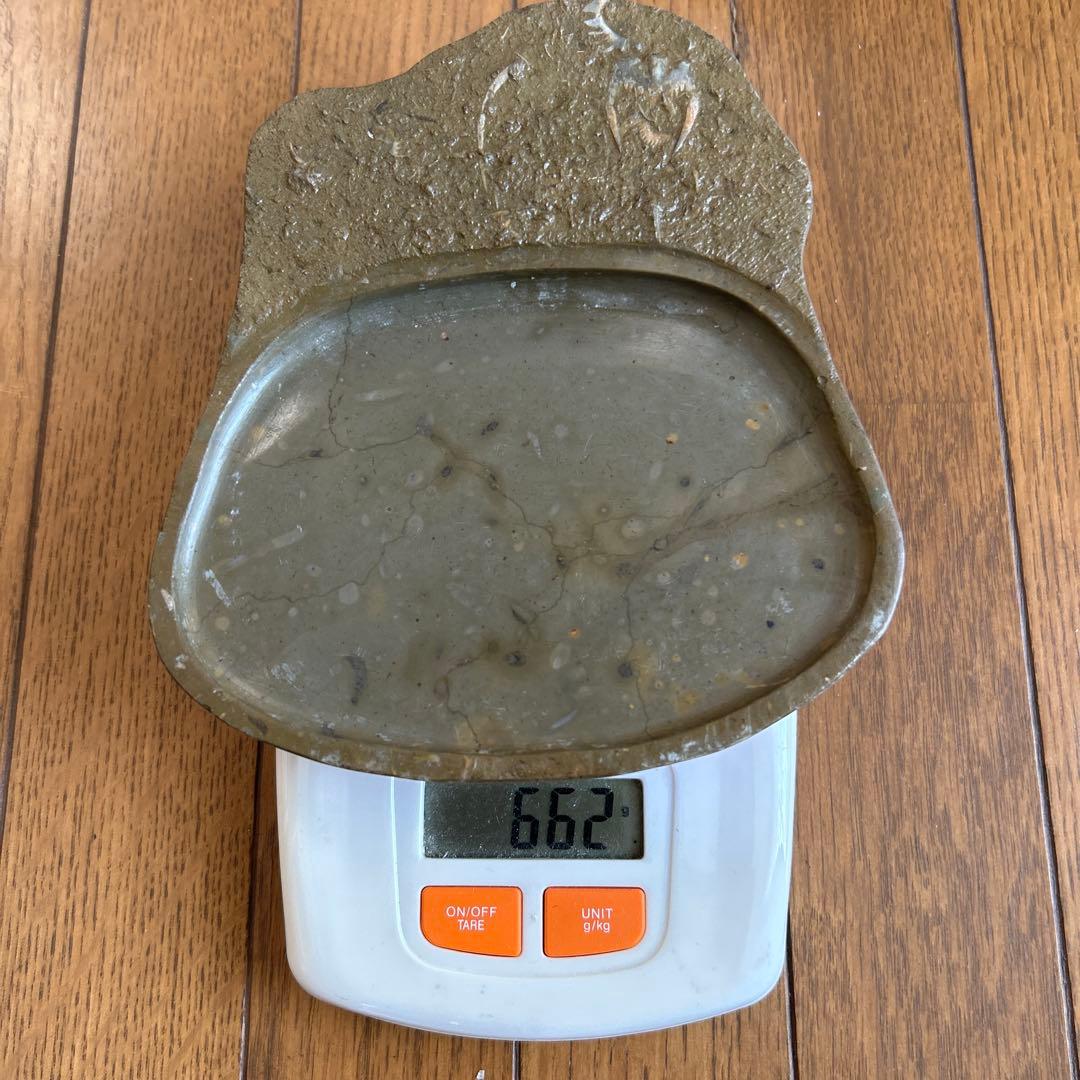 貴重骨董【三葉虫化石硯】化石約２億５１００万年最高級書道具希少珍品新品未使用です
