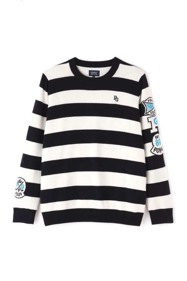 未使用 タグ付き 防風カシミヤクルーネックニットプルオーバー 4 M ネイビー