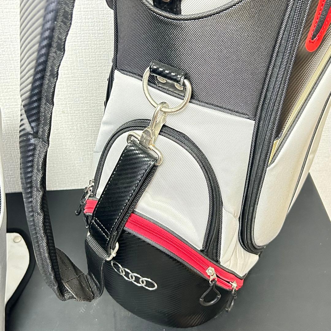 アウディ 純正 キャディバッグ ホワイト×カーボンBK 5分割 希少モデル