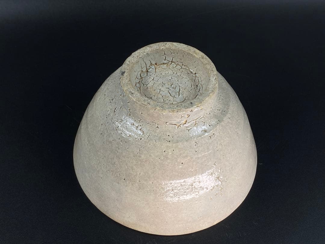 李朝 茶碗 茶道具 骨董 古玩 古美術 時代物 径14.3cm