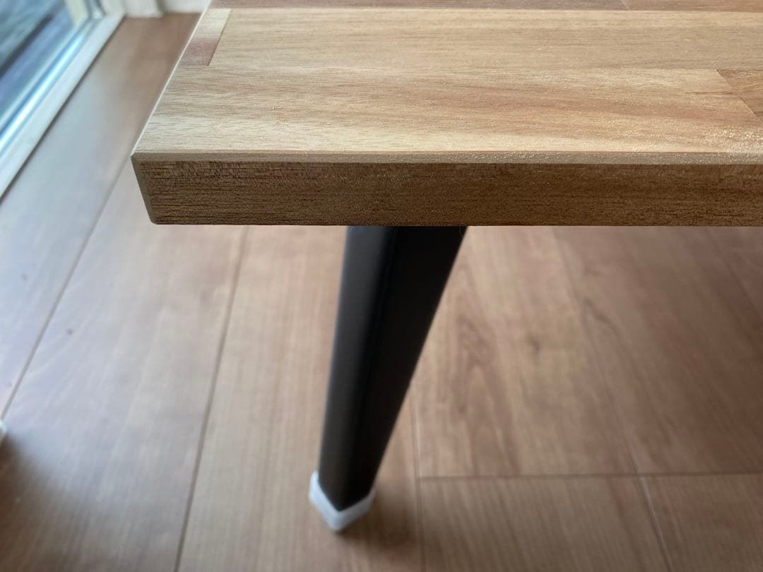 アカシア集成材　折りたたみ　テーブル　キャンプ ローテーブル900×500