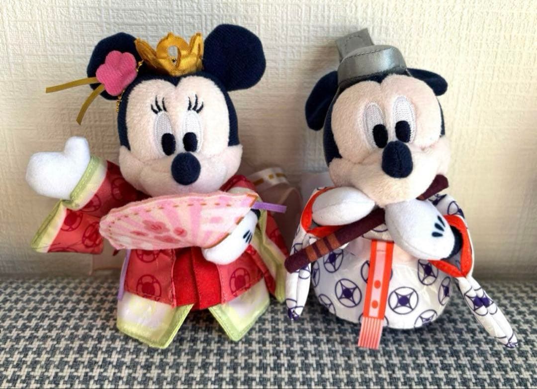 ディズニー ミッキー ミニー 和風ぬいぐるみ 2025 ぬいぐるみバッジ お正月