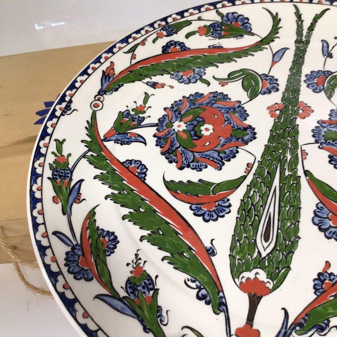 【希少】 sun motoyama 大皿　花柄陶器皿 木箱付き