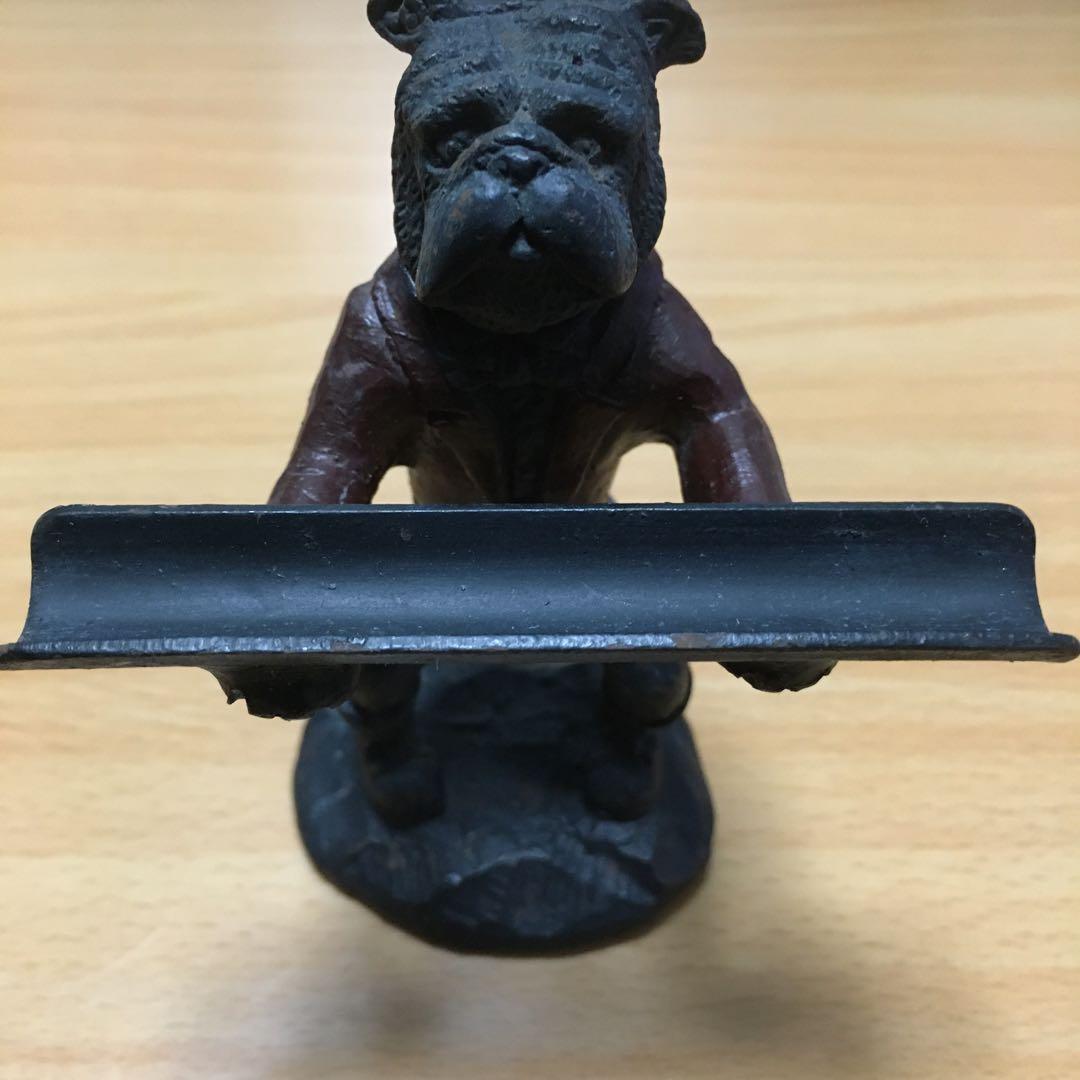 1286 ブルドック 文鎮 ペン置き　鉄　金属製