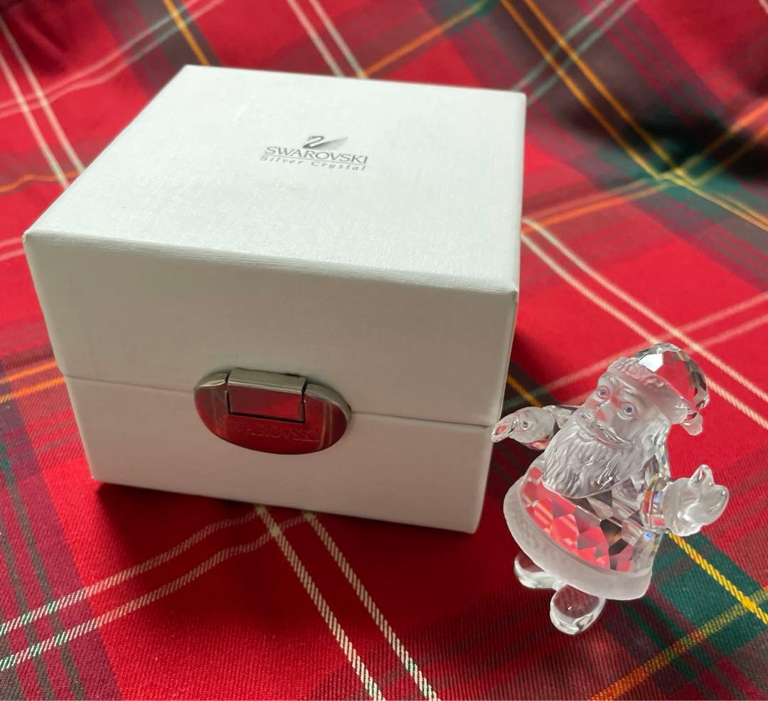 【美品】 SWAROVSKI クリスタル置物　クリスマス　サンタクロース