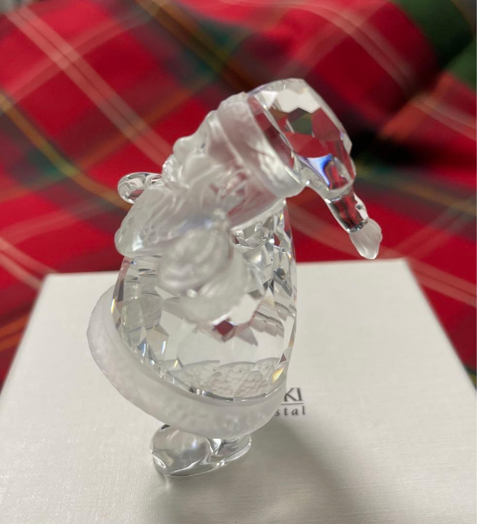 【美品】 SWAROVSKI クリスタル置物　クリスマス　サンタクロース