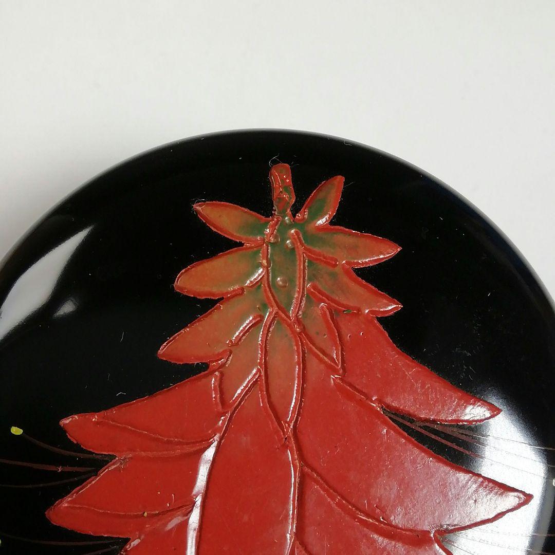 Ｗ４２　棗　『デイゴ』『琉球漆器』　木箱　茶道具