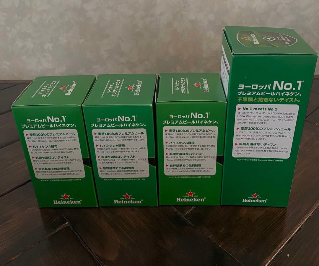 ハイネケンUEFA Champions Leagueコレクショングラス4点未使用