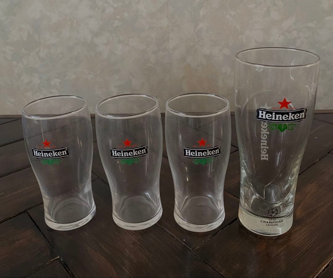 ハイネケンUEFA Champions Leagueコレクショングラス4点未使用