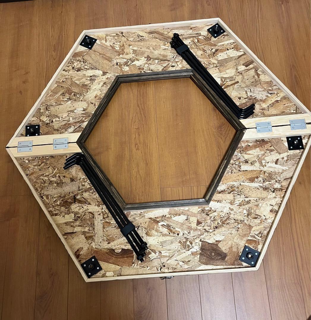 折りたたみ式　ヘキサテーブルセット