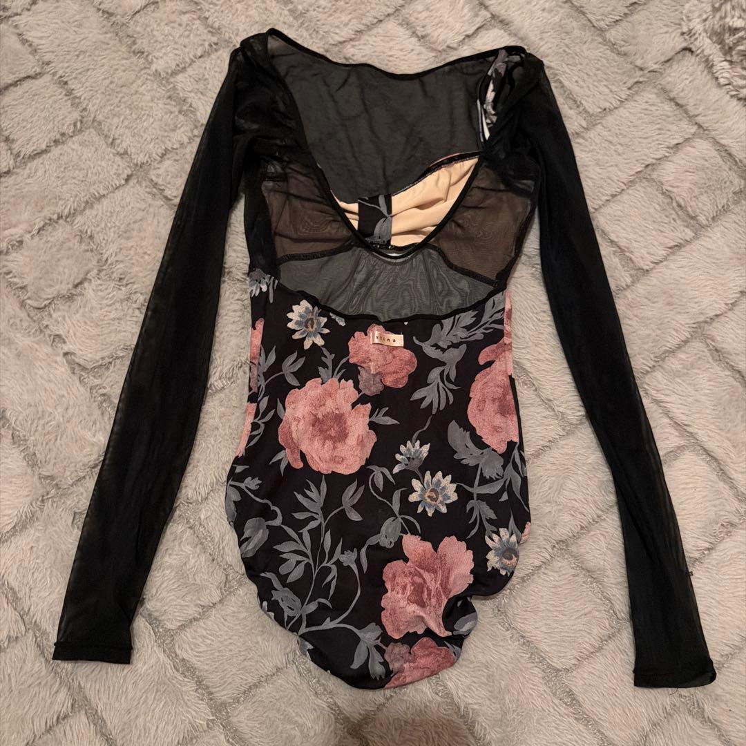 stina フラワープリント レオタード サイズP