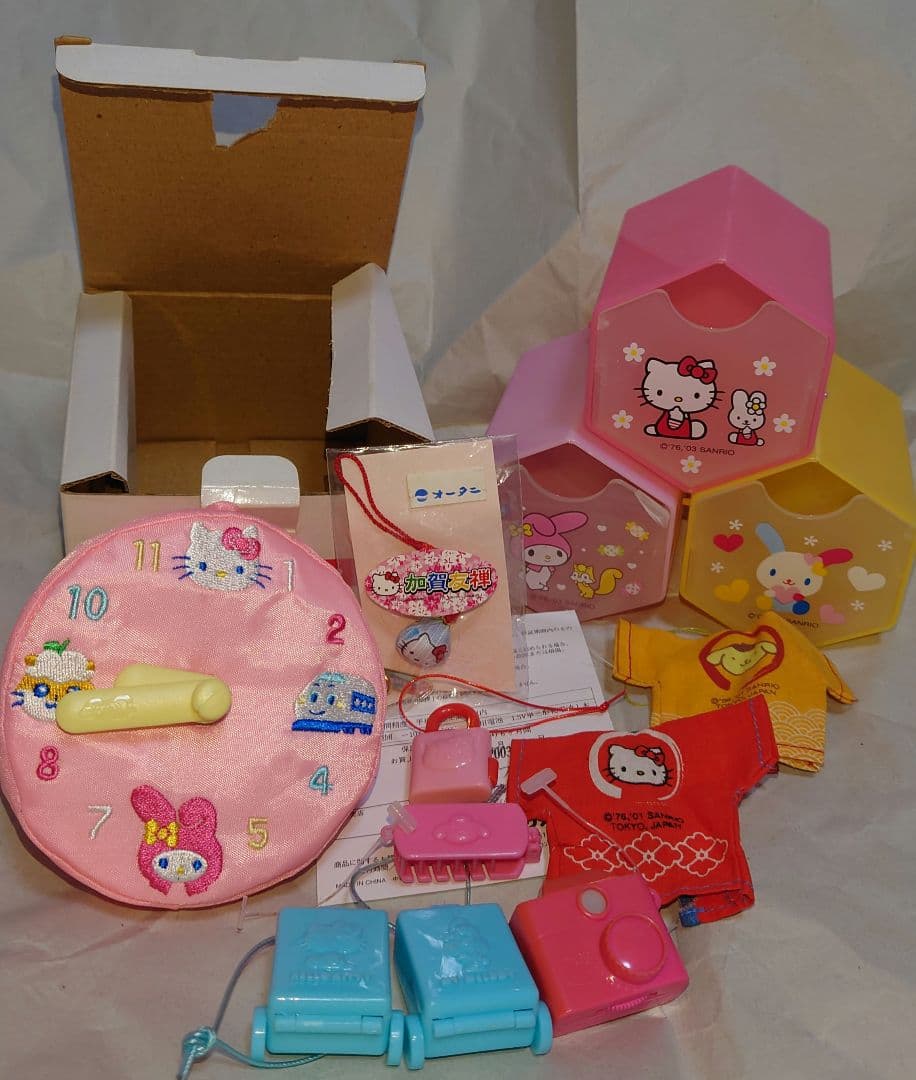 レトロ サンリオ おまけ ミニ法被 根付 ハローキティ マイメロディ他