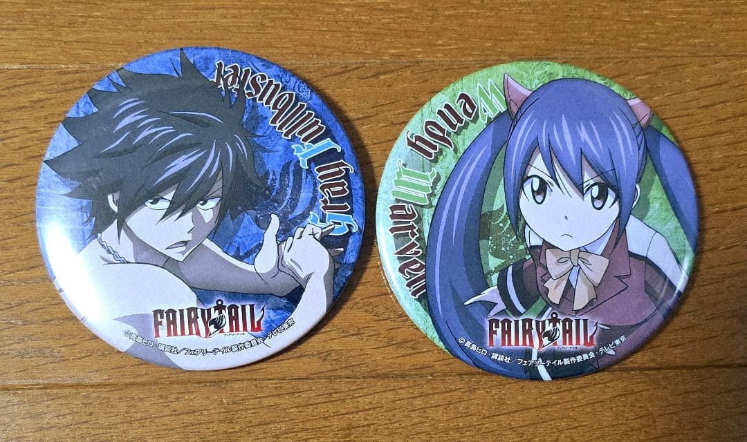 フェアリーテイル ウェンディ グレイ 缶バッジ 三洋堂